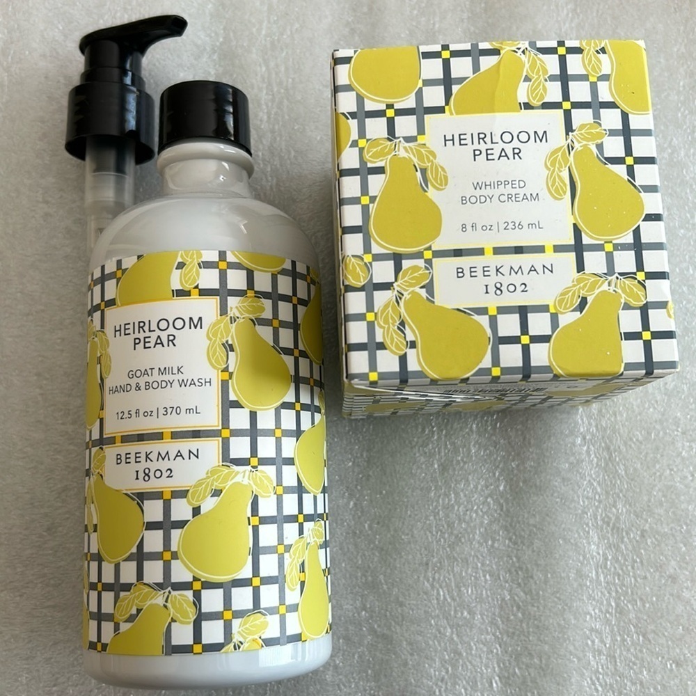 Beekman 1802 Goat Milk Hand & Body Wash & Whipped Body Cream HEIRLOOM PE…